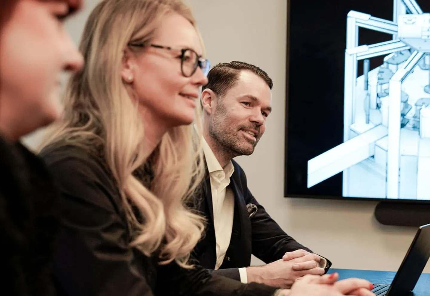 Innovativt team på Hardford sitter i möte